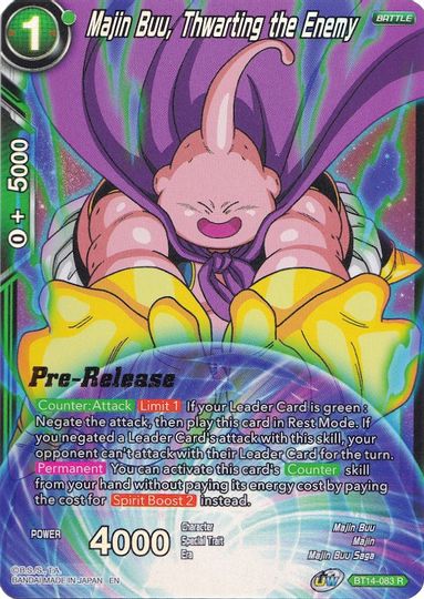 Majin Buu, Thwarting the Enemy (BT14-083) [Cross Spirits Prerelease Promos] | Good Games Adelaide SA