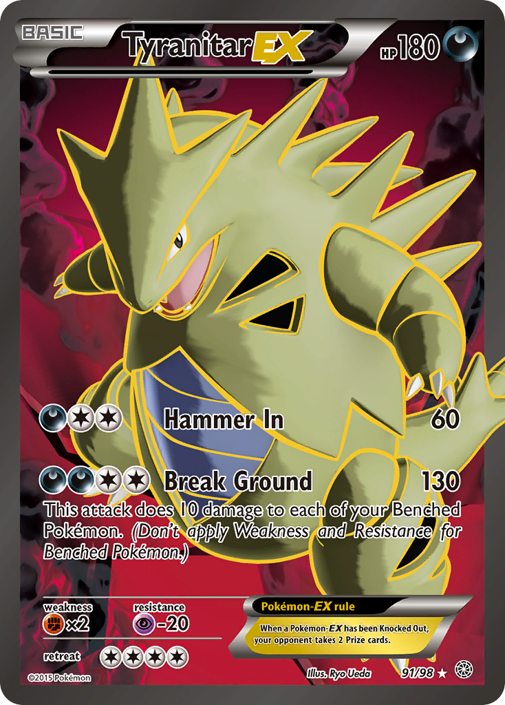 Tyranitar EX (91/98) [XY: Ancient Origins] | Good Games Adelaide SA