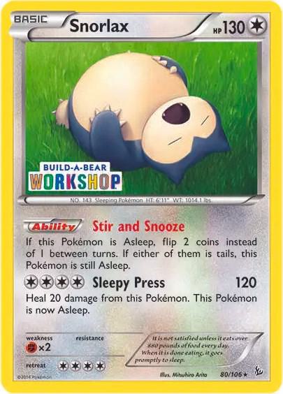Snorlax Build a Bear Workshop Exclusive 080/106 (Miscellaneous Cards & Products)  | Good Games Adelaide SA