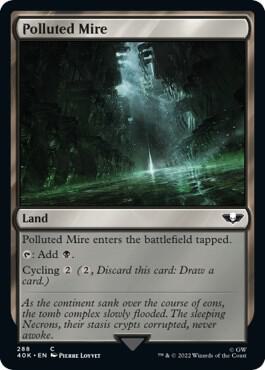 Polluted Mire Surge Foil 288 (Universes Beyond: Warhammer 40,000)  - Foil | Good Games Adelaide SA