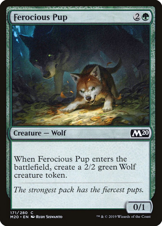 Ferocious Pup 171 (Core Set 2020)  - Foil | Good Games Adelaide SA