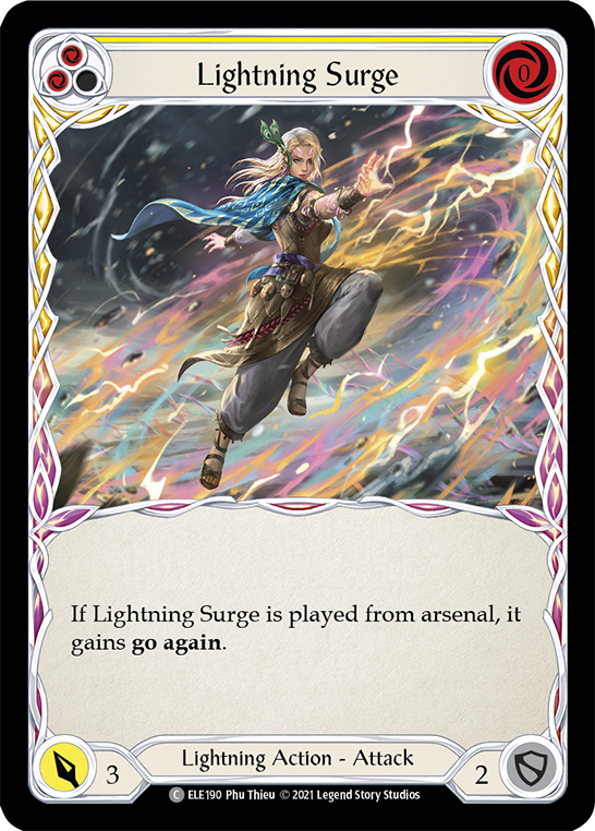 Lightning Surge (Yellow) [ELE190] (Tales of Aria)  1st Edition Normal | Good Games Adelaide SA