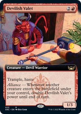 Devilish Valet Extended Art 423 (Streets of New Capenna)  - Foil | Good Games Adelaide SA