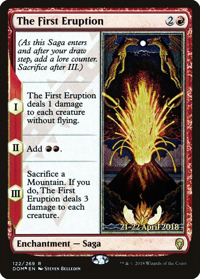 The First Eruption 122 (Prerelease Cards)  - Foil | Good Games Adelaide SA