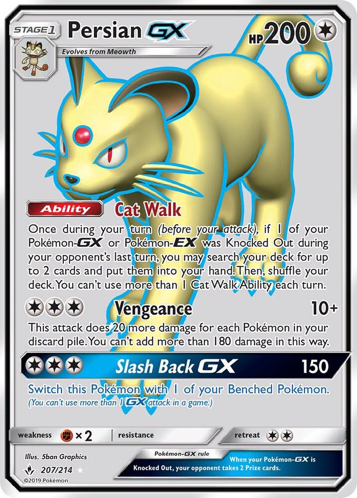 Persian GX Full Art 207/214 (SM - Unbroken Bonds)  - Holofoil | Good Games Adelaide SA