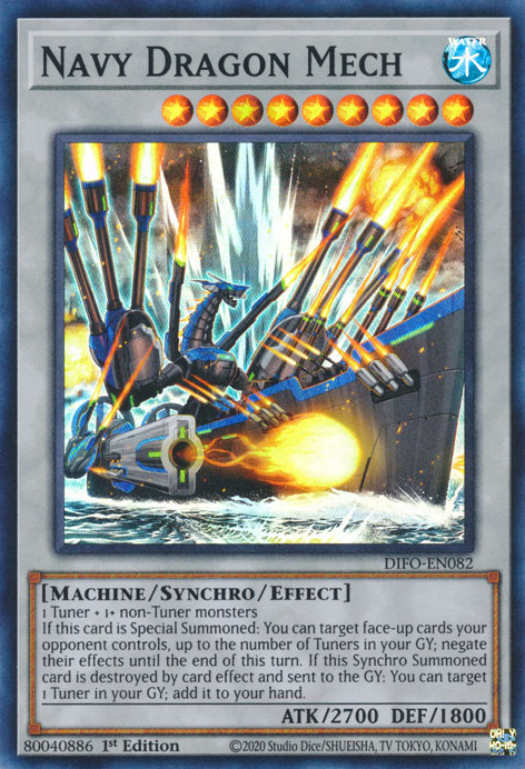 Navy Dragon Mech [DIFO-EN082] Super Rare | Good Games Adelaide SA
