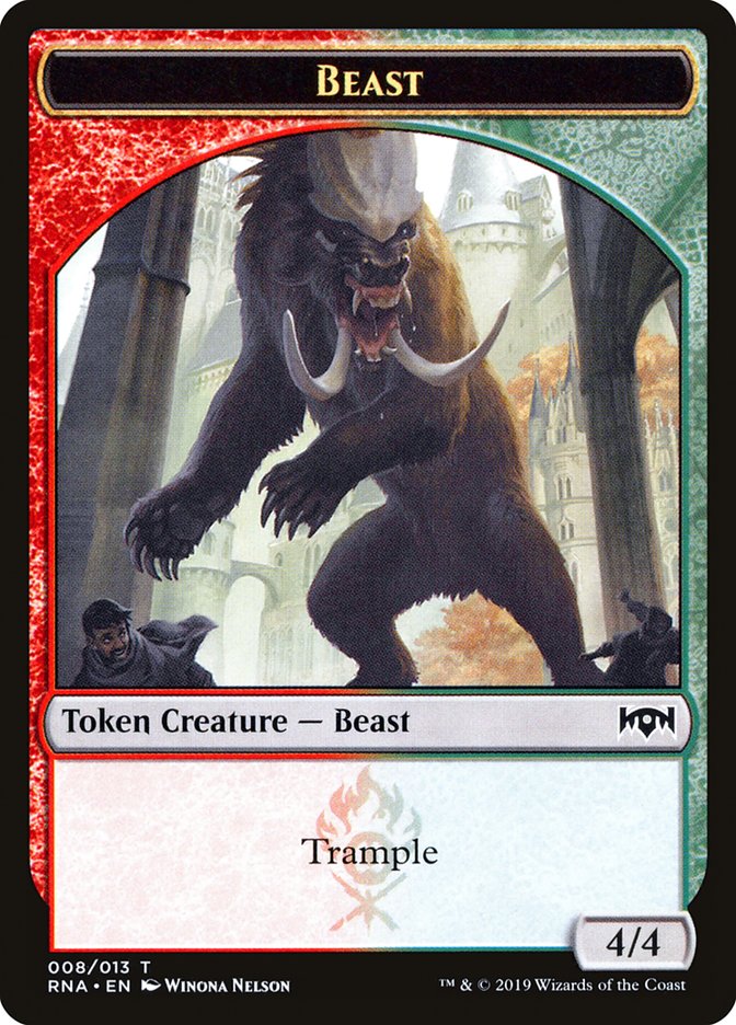 Beast Token [Ravnica Allegiance Tokens] | Good Games Adelaide SA