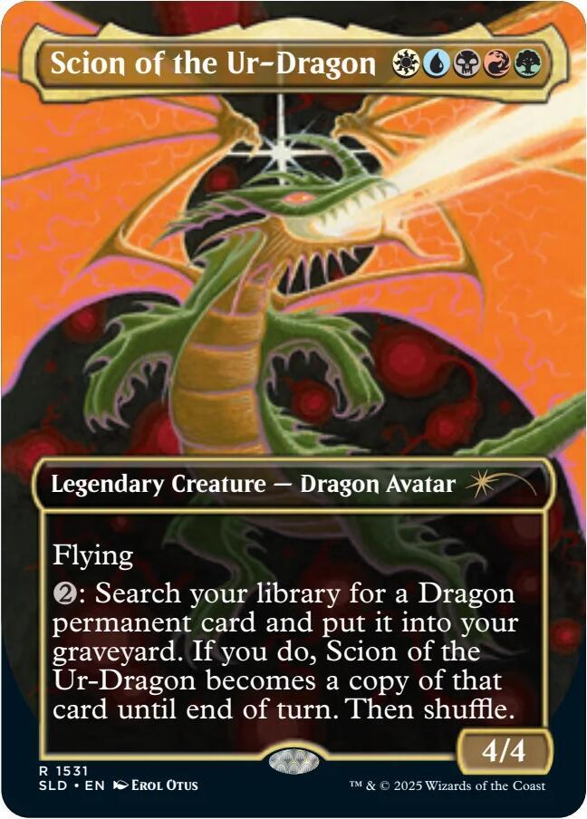 Scion of the Ur Dragon Rainbow Foil 1531 (Secret Lair Drop Series)  - Foil | Good Games Adelaide SA