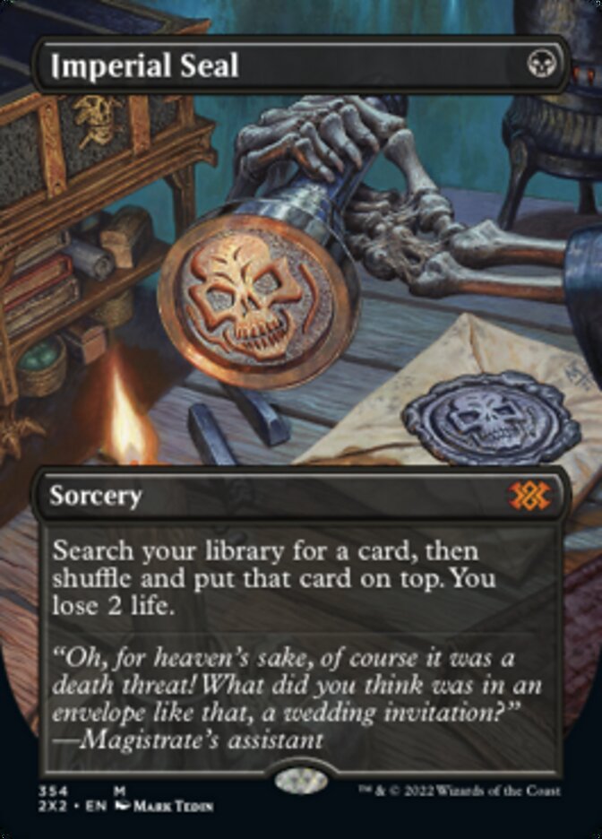 Imperial Seal (Borderless Alternate Art) [Double Masters 2022] | Good Games Adelaide SA