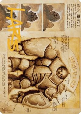 Precursor Golem Art Card Gold Stamped Signature 72 (Art Series: The Brothers' War)  | Good Games Adelaide SA