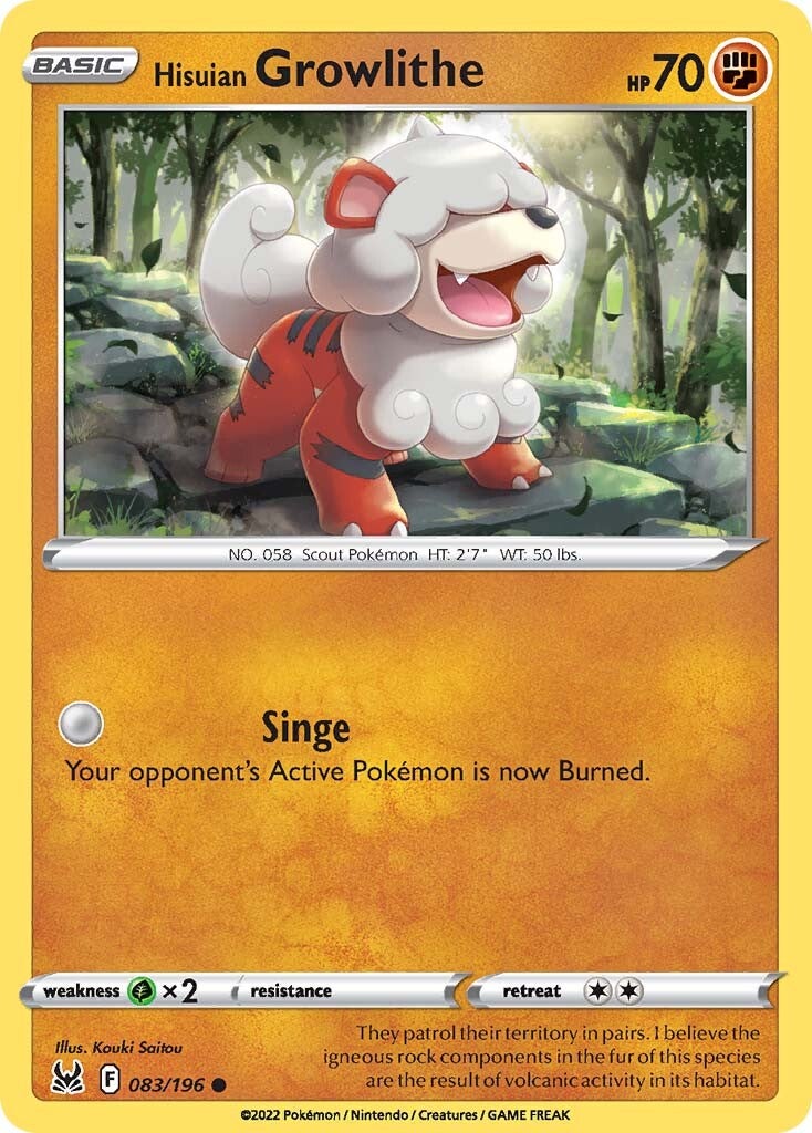 Hisuian Growlithe (083/196) [Sword & Shield: Lost Origin] | Good Games Adelaide SA