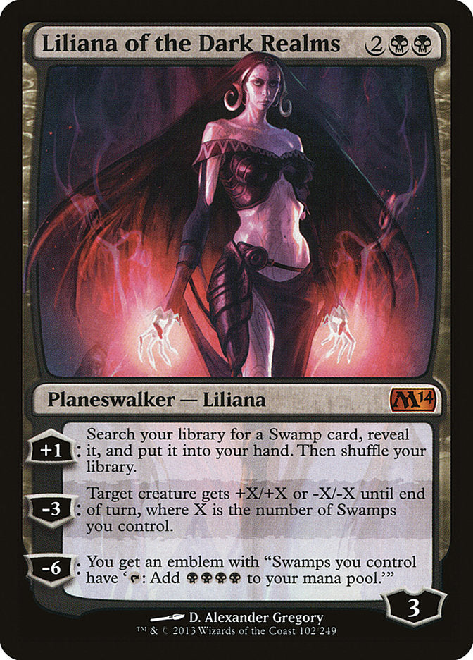 Liliana of the Dark Realms 102 (Magic 2014 (M14))  - Foil | Good Games Adelaide SA