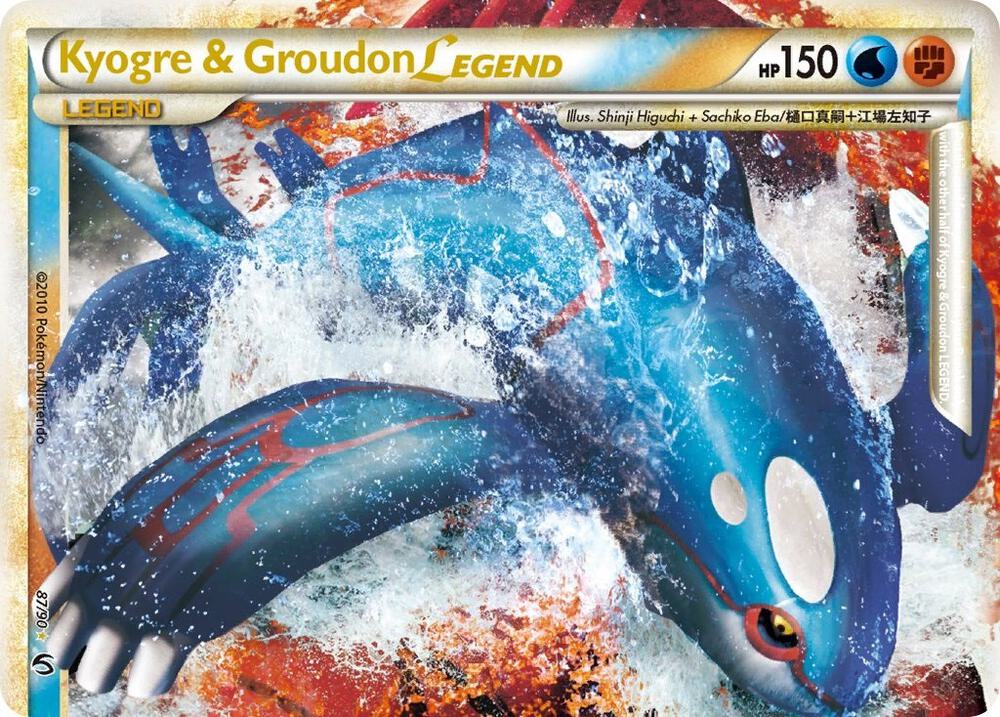 Kyogre and Groudon Legend Top 87/90 (Undaunted)  - Holofoil | Good Games Adelaide SA