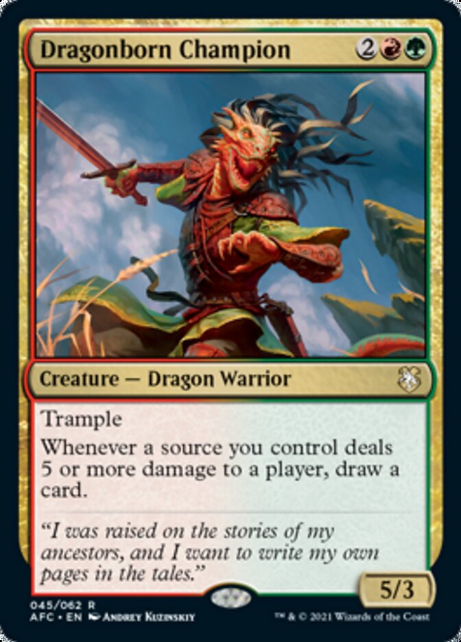 Dragonborn Champion [Dungeons & Dragons: Adventures in the Forgotten Realms Commander] | Good Games Adelaide SA