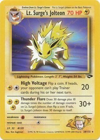 Lt. Surge's Jolteon (28/132) [Gym Challenge Unlimited] | Good Games Adelaide SA