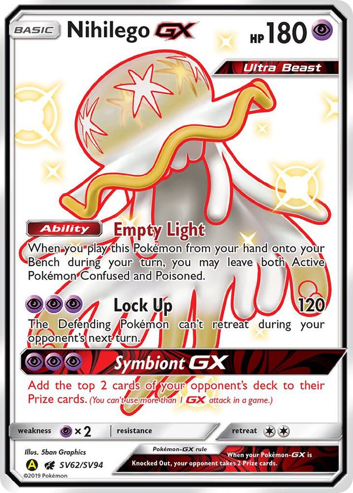 Nihilego GX SV62/SV94 (Hidden Fates: Shiny Vault)  - Holofoil | Good Games Adelaide SA