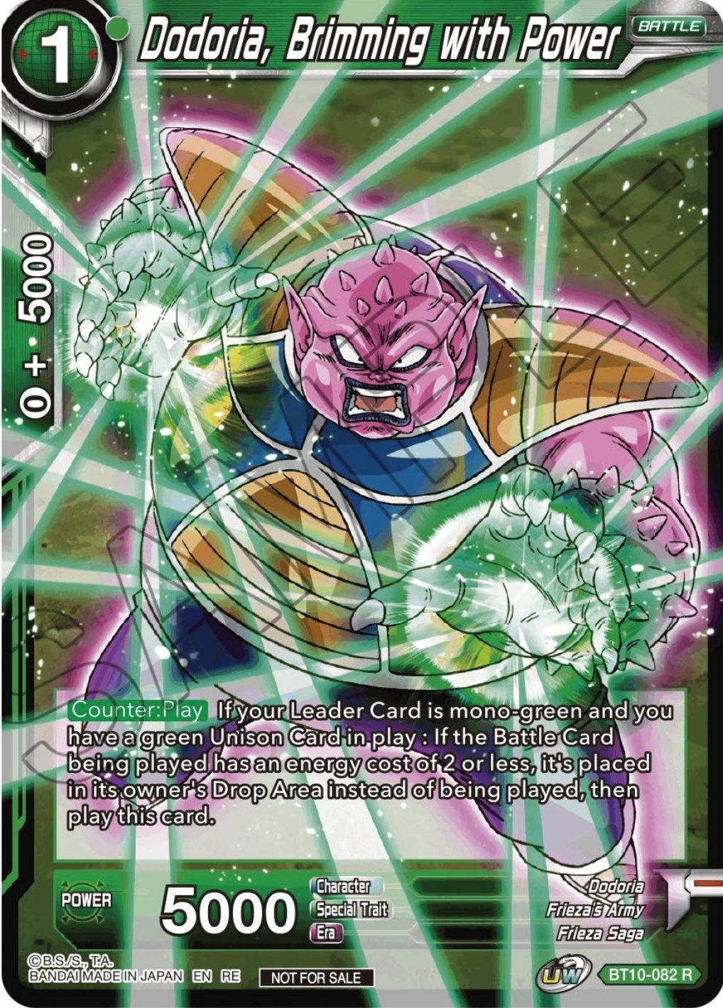 Dodoria, Brimming with Power (Championship Selection Pack 2023 Vol.1) (BT10-082) [Tournament Promotion Cards] | Good Games Adelaide SA