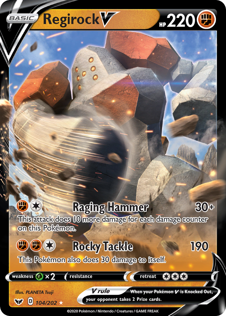 Regirock V (104/202) [Sword & Shield: Base Set] | Good Games Adelaide SA