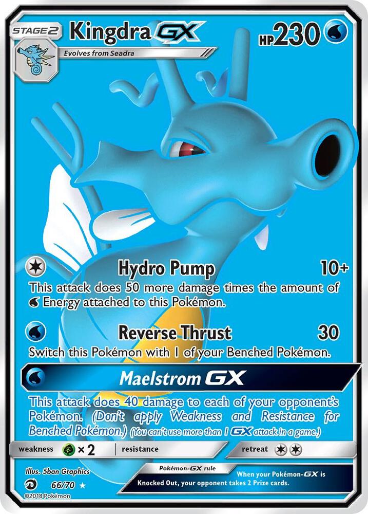 Kingdra GX Full Art 66/70 (Dragon Majesty)  - Holofoil | Good Games Adelaide SA