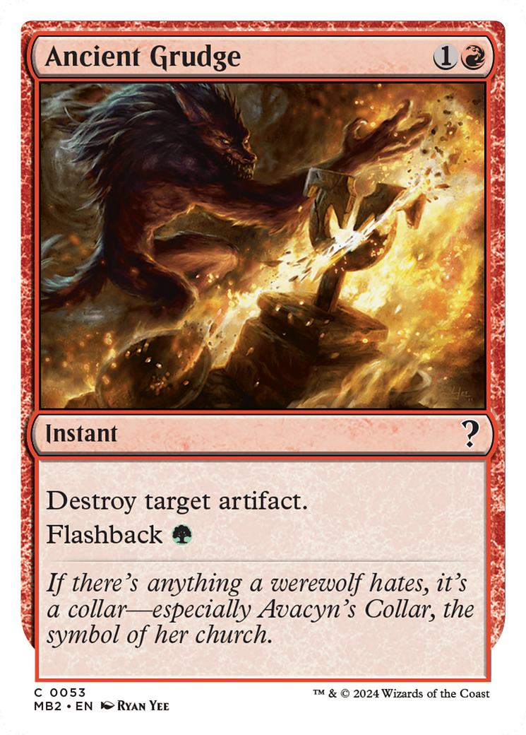 Ancient Grudge (White Border) [Mystery Booster 2] | Good Games Adelaide SA