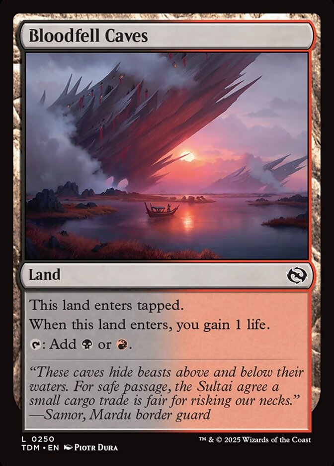 Bloodfell Caves 250 (Tarkir: Dragonstorm)  - Foil | Good Games Adelaide SA