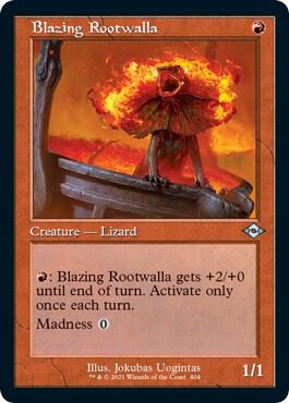 Blazing Rootwalla Retro Frame Foil Etched 404 (Modern Horizons 2)  - Foil | Good Games Adelaide SA