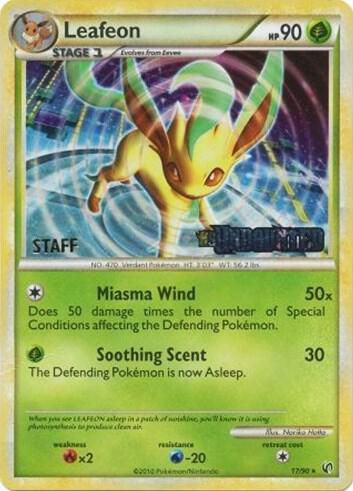 Leafeon Prerelease Staff 17/90 (Nintendo Promos)  - Holofoil | Good Games Adelaide SA