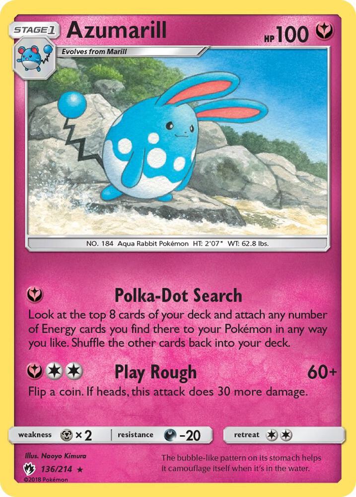 Azumarill 136/214 (SM - Lost Thunder)  | Good Games Adelaide SA