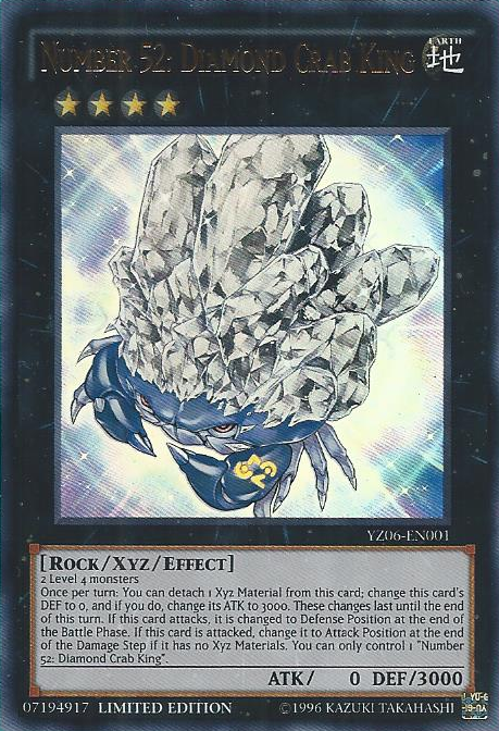 Number 52: Diamond Crab King [YZ06-EN001] Ultra Rare | Good Games Adelaide SA