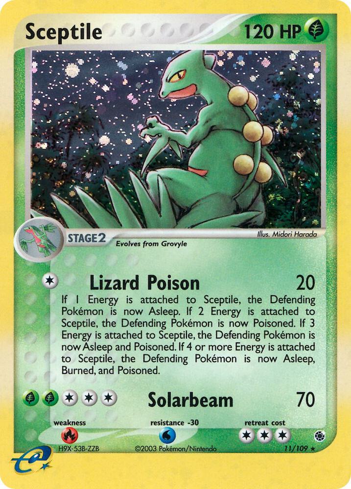 Sceptile  11/109 (Ruby and Sapphire)  - Holofoil | Good Games Adelaide SA