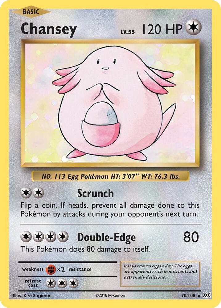 Chansey 70/108 (XY - Evolutions)  - Holofoil | Good Games Adelaide SA