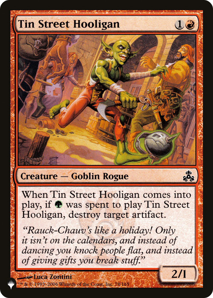 Tin Street Hooligan [The List Reprints] | Good Games Adelaide SA