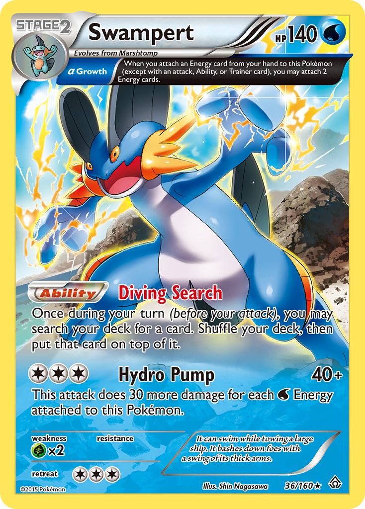 Swampert (36/160) [XY: Primal Clash] | Good Games Adelaide SA