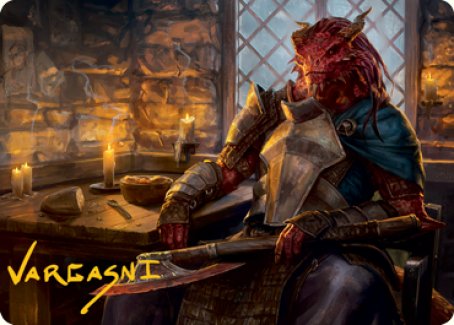 Jaded Sell-Sword Art Card (Gold-Stamped Signature) [Dungeons & Dragons: Adventures in the Forgotten Realms Art Series] | Good Games Adelaide SA