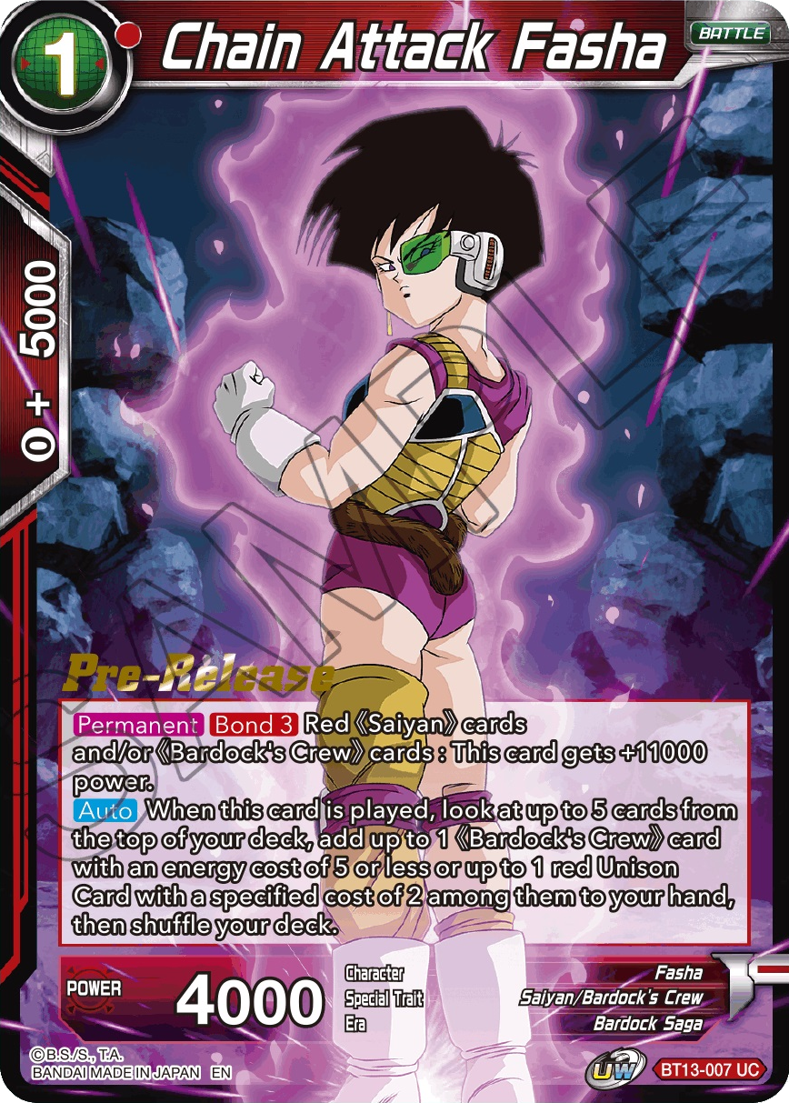 Chain Attack Fasha (BT13-007) [Supreme Rivalry Prerelease Promos] | Good Games Adelaide SA