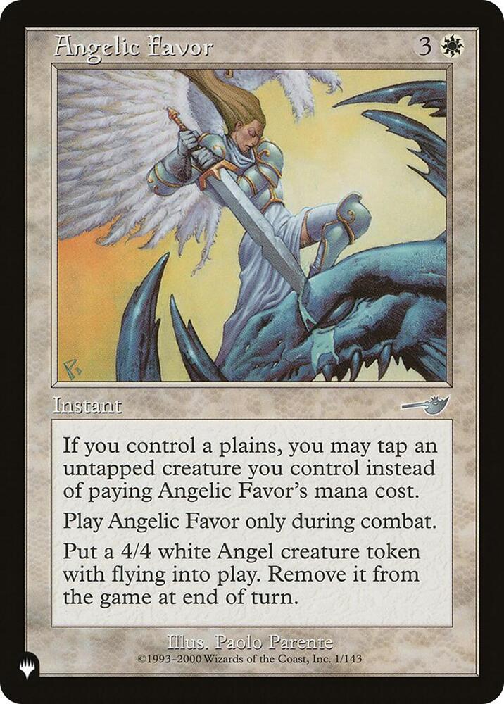Angelic Favor 1/143 (The List Reprints)  | Good Games Adelaide SA