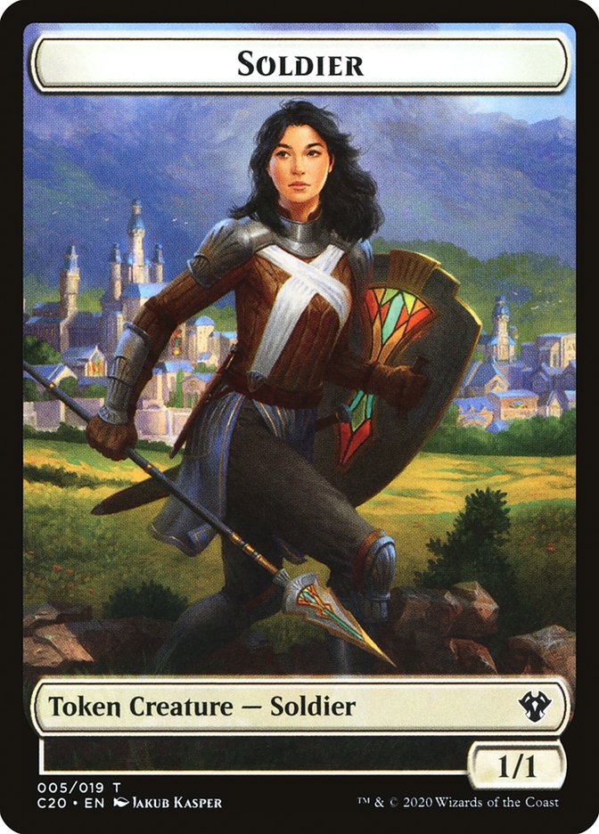 Elemental (003) // Soldier Double-sided Token [Commander 2020 Tokens] | Good Games Adelaide SA