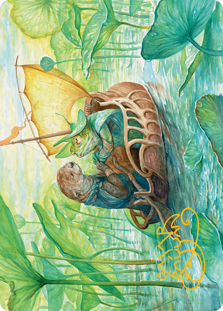 Run Away Together Art Card (Gold-Stamped Signature) [Bloomburrow Art Series] | Good Games Adelaide SA