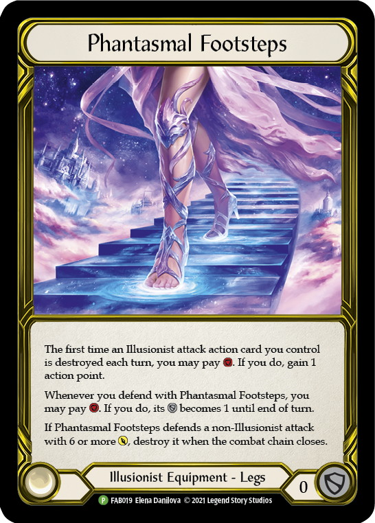 Phantasmal Footsteps (Golden) [FAB019] (Promo)  Cold Foil | Good Games Adelaide SA