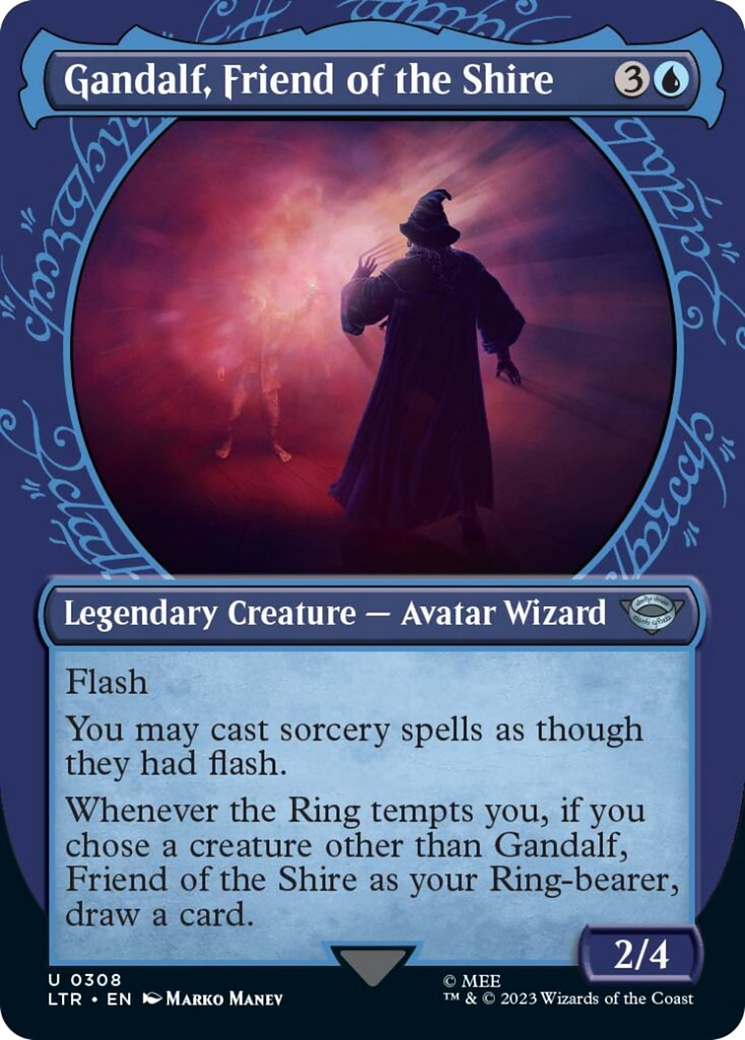 Gandalf, Friend of the Shire (Showcase Ring Frame) (Borderless) [The Lord of the Rings: Tales of Middle-Earth] | Good Games Adelaide SA