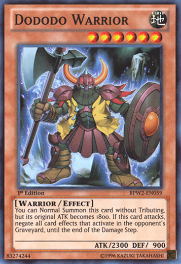 Dododo Warrior [BPW2-EN059] Super Rare | Good Games Adelaide SA