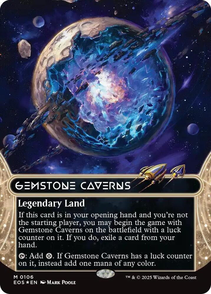 Gemstone Caverns  106/0 (Edge of Eternities: Stellar Sights)  - Borderless Galaxy Foil | Good Games Adelaide SA