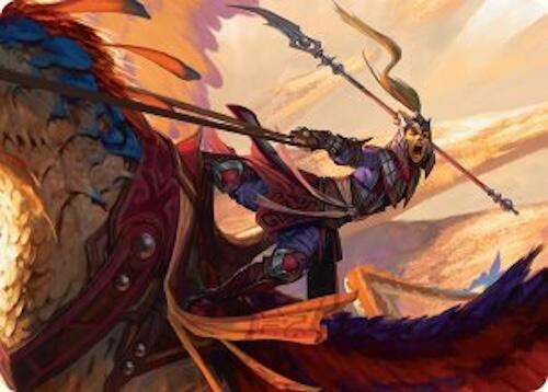 Dragonback Lancer Art Card 3 54 3 (Art Series: Tarkir: Dragonstorm)  | Good Games Adelaide SA