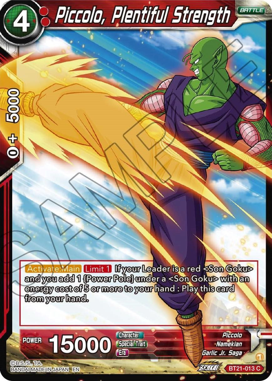 Piccolo, Plentiful Strength (BT21-013) [ZENKAI Series: Set 04] | Good Games Adelaide SA