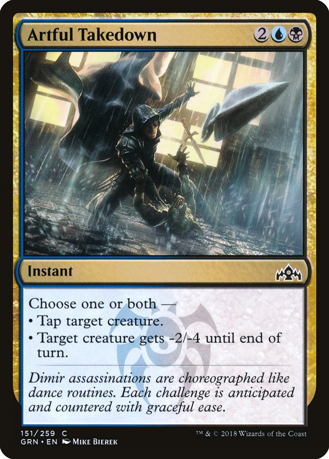 Artful Takedown 151 (Guilds of Ravnica)  - Foil | Good Games Adelaide SA