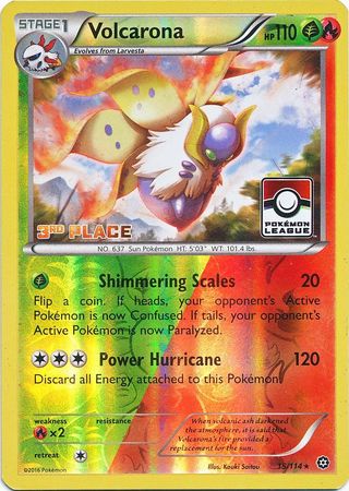 Volcarona (15/114) (League Promo 3rd Place) [XY: Steam Siege] | Good Games Adelaide SA