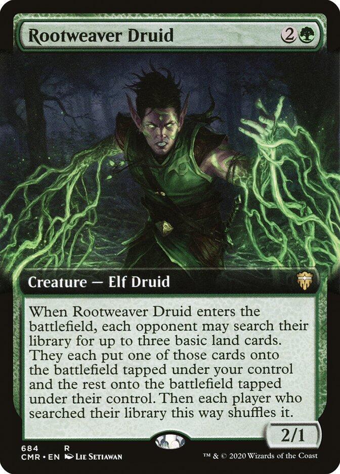 Rootweaver Druid 684 (Commander Legends)  - Extended Art Foil | Good Games Adelaide SA