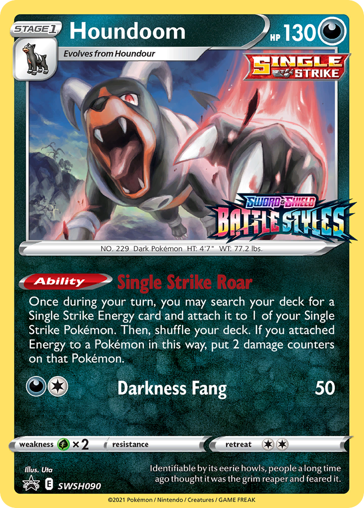 Houndoom (SWSH090) (Prerelease Promo) [Sword & Shield: Black Star Promos] | Good Games Adelaide SA