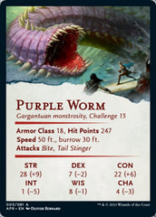 Purple Worm Art Card [Dungeons & Dragons: Adventures in the Forgotten Realms Art Series] | Good Games Adelaide SA