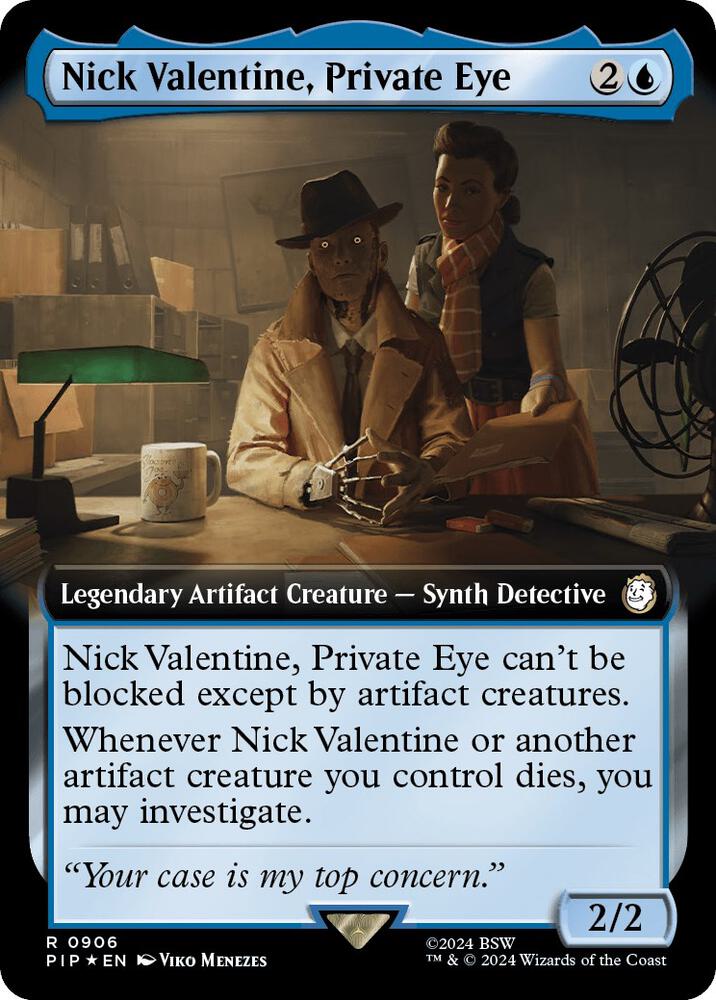 Nick Valentine, Private Eye 906 (Universes Beyond: Fallout)  - Foil | Good Games Adelaide SA